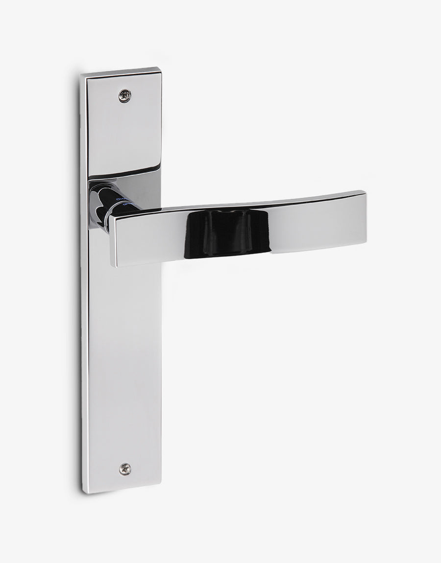Swim lever handle set on a rectangular backplate