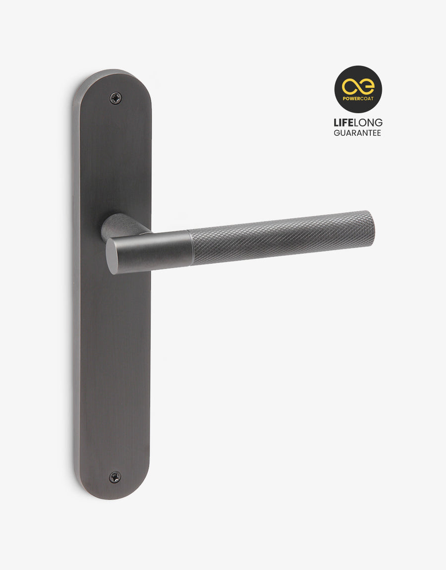 Ibiza lever handle set on an oval backplate