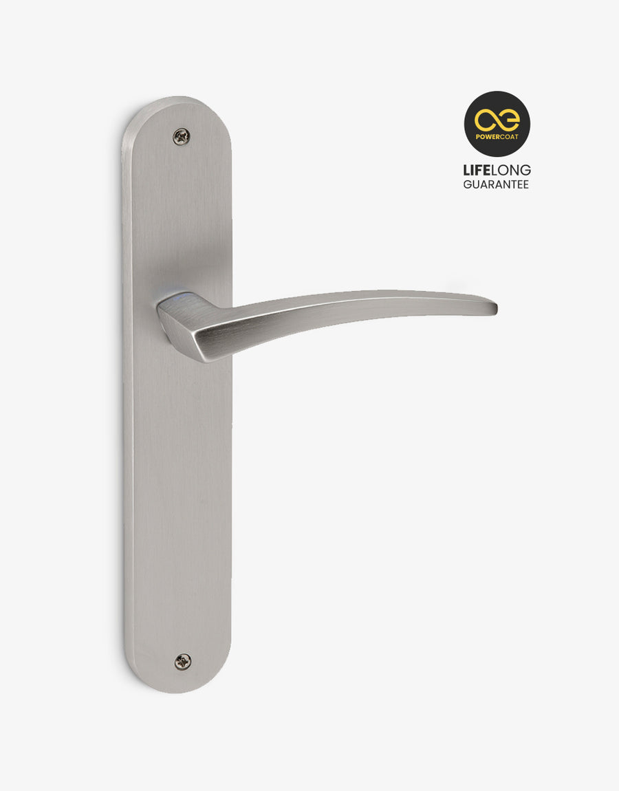 Fey lever handle set on an oval backplate