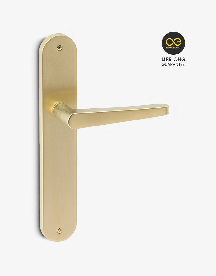 Roby lever handle set on an oval backplate